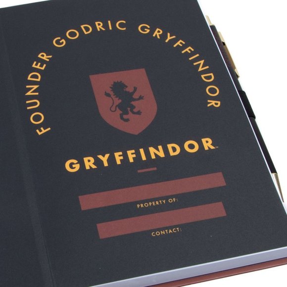 Harry Potter Gryffindor Hardcover Journal and Pen Set with Icon Stickers - Picture 6 of 9